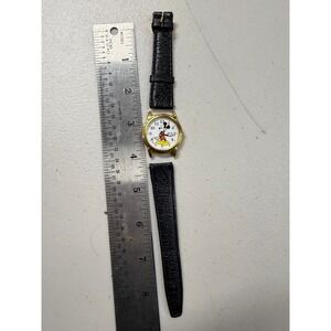 Vintage Lorus Disney Mickey Mouse Watch Gold Tone V501-0130 Quartz Needs Repair
